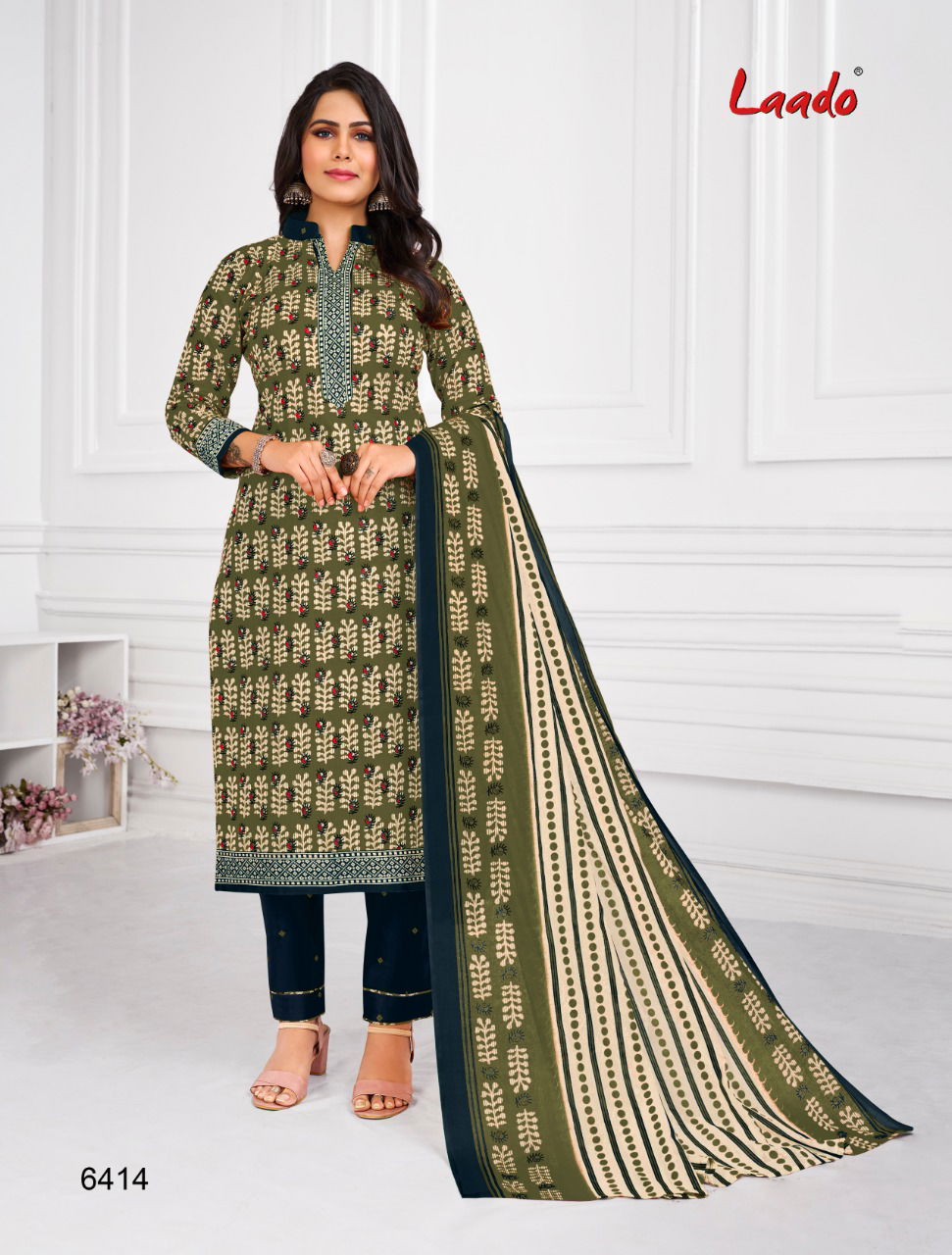 Laado 64 Cotton Printed Latest Designer Casual Wear Dress Material Collection